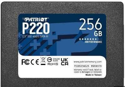 Накопитель SSD SATA 2.5" 256GB P220 P220S256G25 PATRIOT