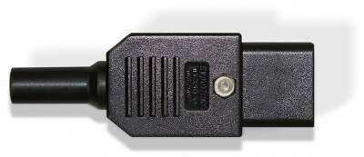 Вилка Hyperline CON-IEC320C13 (упак.:1шт) 1м черный