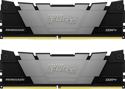 Память оперативная/ Kingston 32GB 3200MT/s DDR4 CL16 DIMM (Kit of 2) 1Gx8 FURY Renegade Black