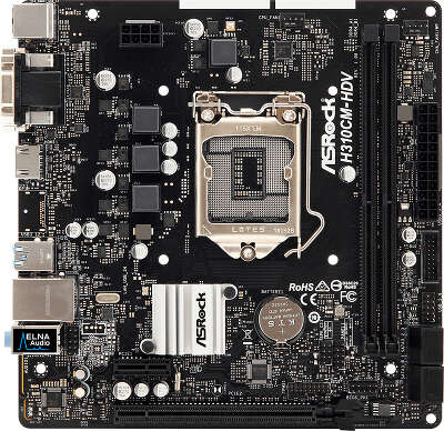 Материнская плата microATX LGA1151v2 ASRock H310CM-HDV