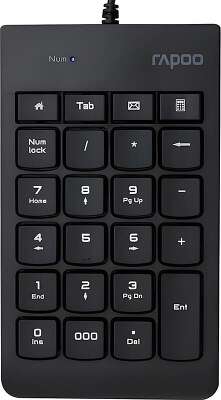 RAPOO Цифровой блок проводной K10-BL, цвет - черный (13323)