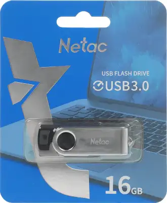 Флеш Диск Netac 16GB U505 NT03U505N-016G-30BK USB3.0 черный/серебристый