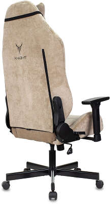 Кресло игровое Knight N1 Fabric бежевый Light-21 с подголов. крестов. металл