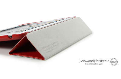 Кожаный чехол SGP Leather Case Leinwand для iPad 2, красный [SGP07824]
