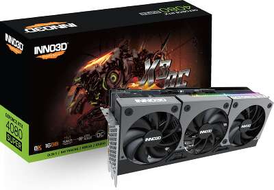 Видеокарта Inno3D NVIDIA nVidia GeForce RTX 4080 Super X3 OC 16Gb DDR6X PCI-E HDMI, 3DP