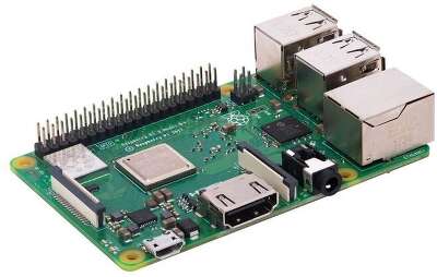 Одноплатный компьютер Raspberry Pi 3 Model B (RA432,E14 version) Retail,1GB RAM,QuadCore 1.2GHz Broadcom BCM2837 64bit CPU,WiFi,Bluetooth,40-pin extended GPIO,4xUSB 2.0,HDMI,USB-microB Power разъем (Support Raspbian and WIN10 IOT)(RASP1825) (710850) (8024