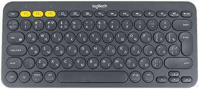 Клавиатура беспроводная Logitech K380 Multi-Device Bluetooth Keyboard Gray серая, копактная, 79 круглых клавиш, Bluetooth 3,0, подключение до 3-х устройств одновременно