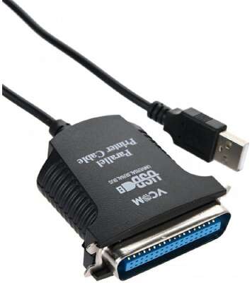 VCOM VUS7052 Кабель-адаптер USB A (вилка) -> LPT (прямое подключение к LPT порту принтера) 1.8m