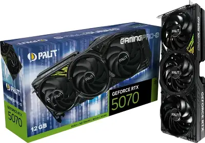 Видеокарта Palit PCI-E 5.0 PA-RTX5070 GAMINGPRO-S NVIDIA GeForce RTX 5070 12Gb 192bit GDDR7 2325/28000 HDMIx1 DPx3 HDCP Ret