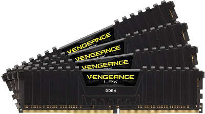 Набор памяти DDR4 DIMM 4x16384Mb DDR2666 Corsair [CMK64GX4M4A2666C16]
