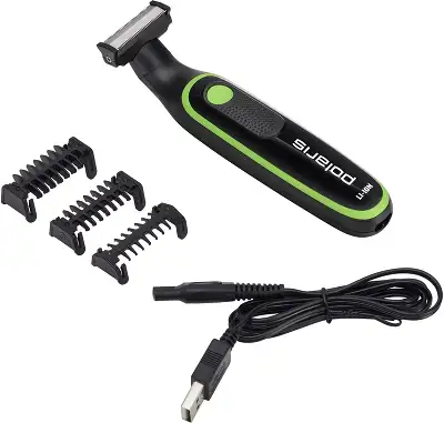 Триммер Polaris PHC 0303RB черный/зеленый 240Вт (насадок в компл:3шт)