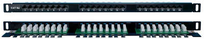 Патч-панель Hyperline PPHD-19-24-8P8C-C5E-110D 19" 0.5U 24xRJ45 кат.5e UTP