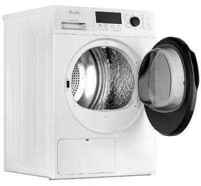 Сушильная машина MONSHER/ Сушильная машина MONSHER, High-Tech, загрузка 8 кг, 16 программ, тепловой насос, подсветка барабана, отсрочка старта, электронное управление, блокировка от детей, энергоэффективность А++, цвет белый