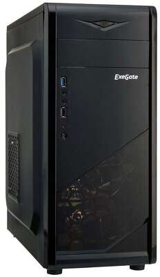 Корпус ExeGate EVO-8207, черный/красный, ATX, Без БП (EX281255RUS)