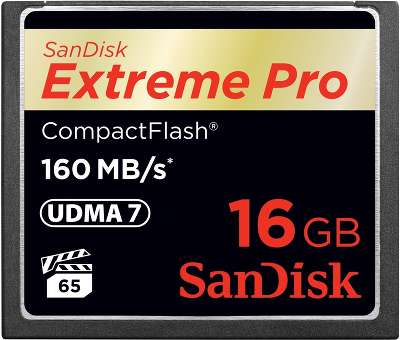 Карта памяти 16 Гб Compact Flash SanDisk Extreme Pro 160MB/s [SDCFXPS-016G-X46]