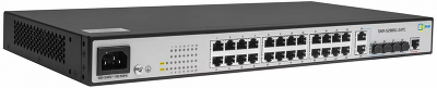 Коммутатор Управляемый гигабитный коммутатор уровня 2, 24 порта 10/100/1000Base-T, 2 порта комбо 10/100/1000BaseT|100/1000BaseX SFP, 2 порта 100/1000BASE-X (SFP)