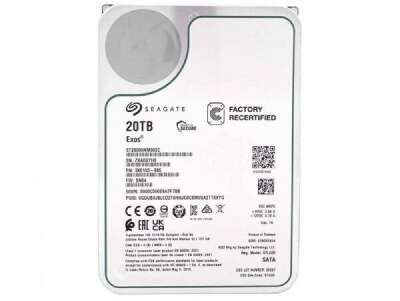 20TB Seagate Exos X20 (ST20000NM002C-FR) {SATA 6Gb/s, 7200 rpm, 256mb buffer, 3.5"} RECERTIFIED