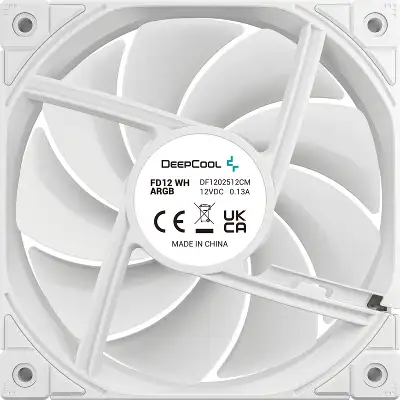 Вентилятор для корпуса Deepcool FD12 ARGB 120х120x25 белый 4-pin 26.9дБ (R-FD12-WHAPN1-G) Ret