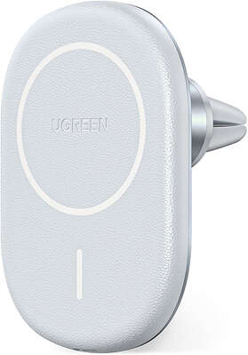 Автодержатель с беспроводной зарядкой Ugreen CD255 Magnetic Wireless Car Charger 15W, White [40117]