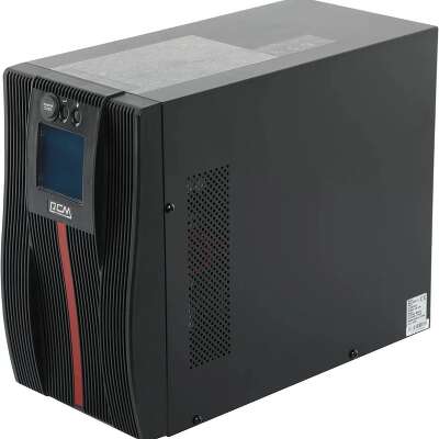 PowerCom Macan MAC-2000 ИБП {On-Line, 2000VA/2000W, Tower, IEC, LCD, Serial+USB, SNMPslot, подкл. доп. батарей} (1034862)