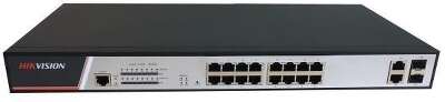 Коммутатор Hikvision DS-3E2318P 16x100Mb 2G 16PoE+ 300W управляемый