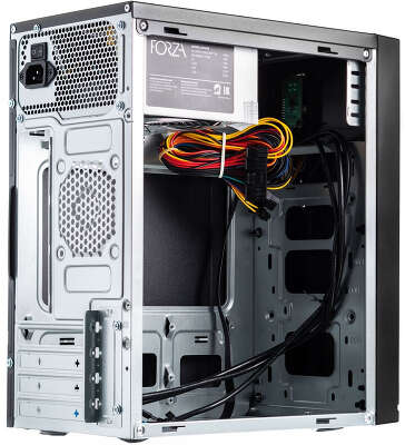 Корпус MiniTower Foxline Forza FZ-015 450W black (mATX, 450W, 2xUSB2.0, w/o fan, 12cm fan PSU, power cord) (FZ-015-SX450R)