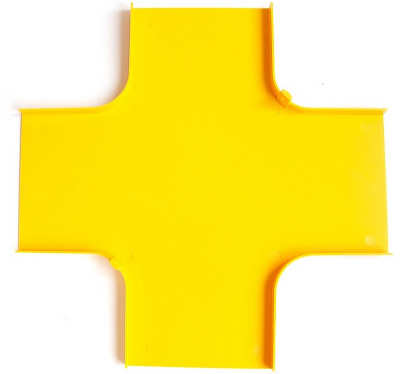 Крышка Х-соединителя оптического лотка 120 мм, желтая