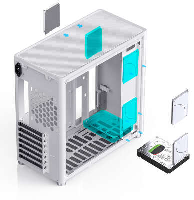 Корпус JONSBO D40, белый, ATX, Без БП (D40 White)