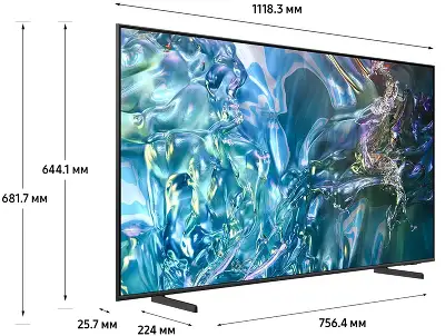 Телевизор QLED Samsung 50" QE50Q60DAUXRU Series 6 серый 4K Ultra HD 60Hz DVB-T2 DVB-C DVB-S2 USB WiFi Smart TV (RUS)