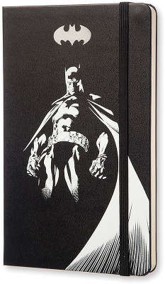 Записная книжка "Batman" (нелин), Moleskine, Large, черный (арт. LEBA01QP062)
