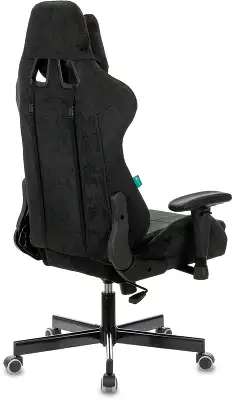 Кресло игровое Zombie VIKING KNIGHT Fabric черный Light-20 с подголов. крестов. металл