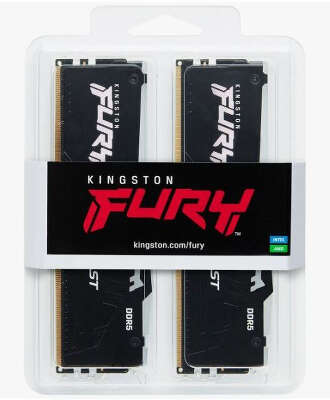 Память DDR5 2x8GB 6000MHz Kingston KF560C40BBAK2-16 Fury Beast RGB RTL Gaming PC5-48000 CL40 DIMM 288-pin 1.35В kit с радиатором Ret