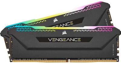 Модуль памяти CORSAIR 32GB 3200МГц DDR4 CL16 DIMM (Kit of 2x16GB) XMP 2.0, Vengeance RGB Pro SL Black