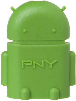 Адаптер PNY OTG Micro-USB - USB AF для Android, зелёный [PNS-OTG-A2G-EF]
