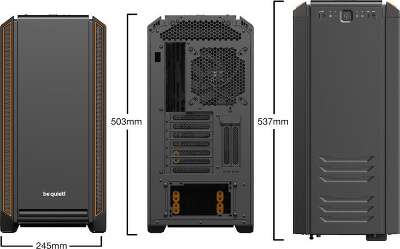 Корпус be quiet! SILENT BASE 601 WINDOW ORANGE, черный/оранжевый, EATX, Без БП (BGW25)