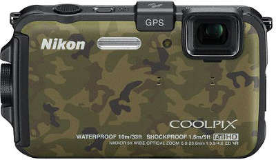Цифровая фотокамера Nikon COOLPIX AW100 камуфляж