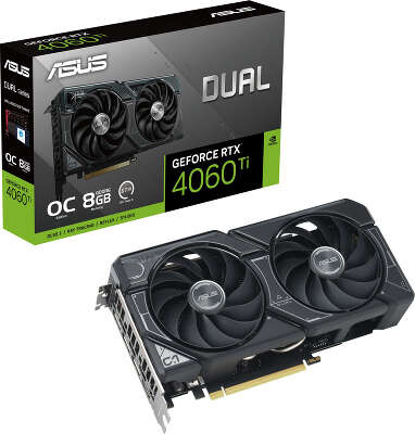 Видеокарта ASUS NVIDIA nVidia GeForce RTX 4060Ti Dual OC 8Gb DDR6 PCI-E HDMI, 3DP
