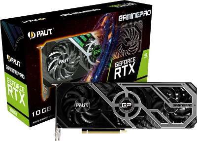 Видеокарта Palit NVIDIA nVidia GeForce RTX 3080 Gaming Pro 10Gb GDDR6X PCI-E HDMI, 3DP