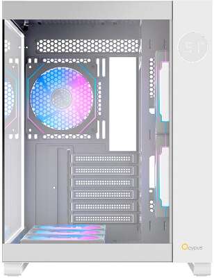 Корпус Case Ocypus Iota C70 WH ARGB ATX win / white / 6 ARGB fans / no PSU /Tempered Glass