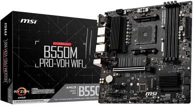 Материнская плата AMD B550 SAM4 MATX B550M PRO-VDH WIFI MSI