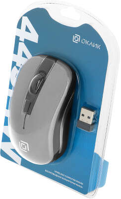 Мышь Оклик 445MW черный/серый оптическая 1200dpi беспров. USB для ноутбука 3but (945814)