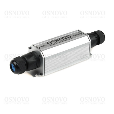 Уличный удлинитель Ethernet+PoE OSNOVO E-PoE/1W Уличный PoE удлинитель 10M/100M Fast Ethernet до 500м (до 22W). Увеличение расстояния передачи данных + питание на 100м. При каскадном подключении - 2 x E-Poe/1W: до 300м (до 12W), 3 x