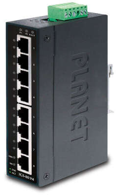 коммутатор/ PLANET IP30 Slim type 8-Port Industrial Manageable Gigabit Ethernet Switch (-40 to 75 degree C)