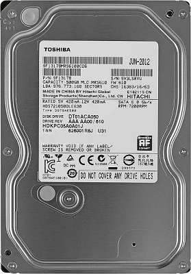 Жёсткий диск SATA-3 500GB [DT01ACA050] Toshiba 7200rpm, 32MB Cache