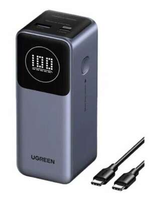 Внешний аккумулятор UGREEN PB724 (35526B) 12000mAh Quick Charging 100W Power Bank. Цвет: серый