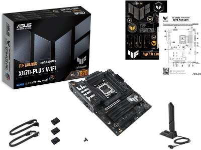 Материнская плата ASUS TUF GAMING X870-PLUS WIFI AM5 ATX 4xDDR5 2xPCIEx16 4xM.2 2xUSB-C HDMI 2.5GLAN Wi-Fi 7