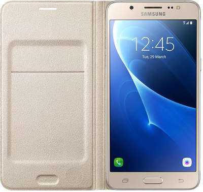 Чехол-книжка Samsung для Samsung Galaxy J5 EF-WJ510, золотистый (EF-WJ510PFEGRU)