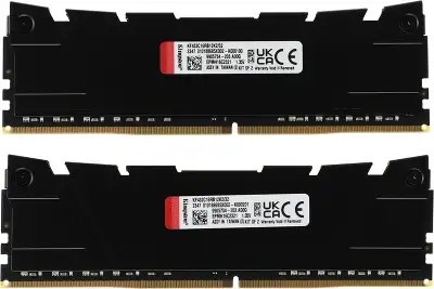 Память DDR4 2x16GB 3200MHz Kingston KF432C16RB12K2/32 Fury Renegade Black RTL Gaming PC4-25600 CL16 DIMM 288-pin 1.35В dual rank с радиатором Ret
