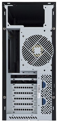 Корпус серверный Midi Tower InWin PE689 Black USB3.0*2+A(HD)+fron fan 120mm*1+rear fan 120mm*1+ 2*2SATA+1*1SATA+Intrusion Switch/ holes for SL20” ATX RACKMOUNT*(без блока питания)