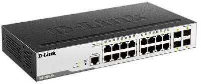 D-Link DGS-3000-20L/B1A Управляемый L2 коммутатор с 16 портами 10/100/1000Base-T и 4 портами 1000Base-X SFP